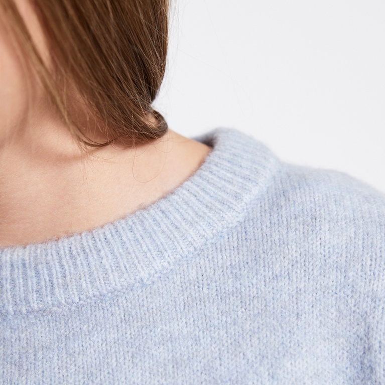 Basic knit sweater "Sadie star" Sky Blue